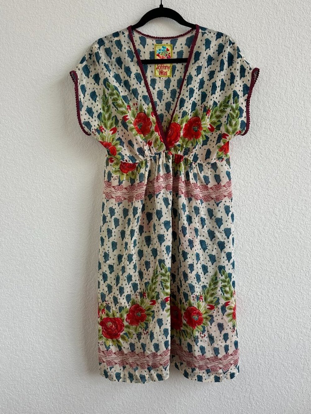 Johnny Was Silk Tunic / Dress -- Floral, Small